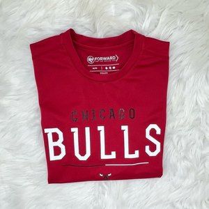 NEW ‘47 Brand ‘47 Forward Dri Fit Chicago Bulls Short Sleeve Tee, Red, Medium